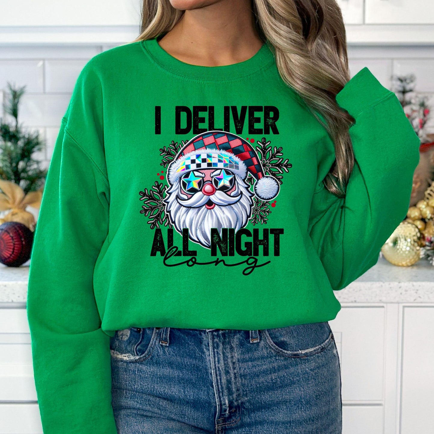 I Deliver All Night Long T-Shirt, Long Sleeve T or Crewneck Sweatshirt