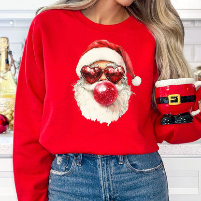 Santa Heart T-Shirt, Long Sleeve T or Crewneck Sweatshirt