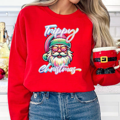 Trippy Christmas T-Shirt, Long Sleeve T or Crewneck Sweatshirt