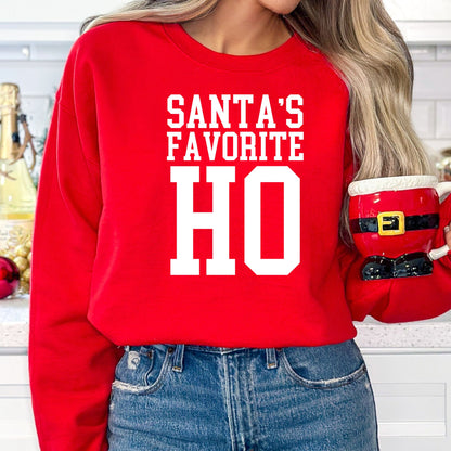 Santa's Favorite Ho T-Shirt, Long Sleeve T or Crewneck Sweatshirt