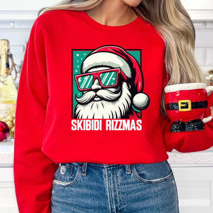 Skibidi Rizzmas T-Shirt, Long Sleeve T or Crewneck Sweatshirt
