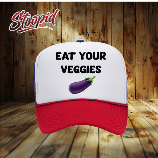 Eat Your Veggies Stoopid Original Trucker Hat