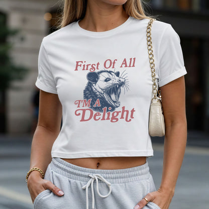 I'm A Delight Crop Top or Racerback Tank