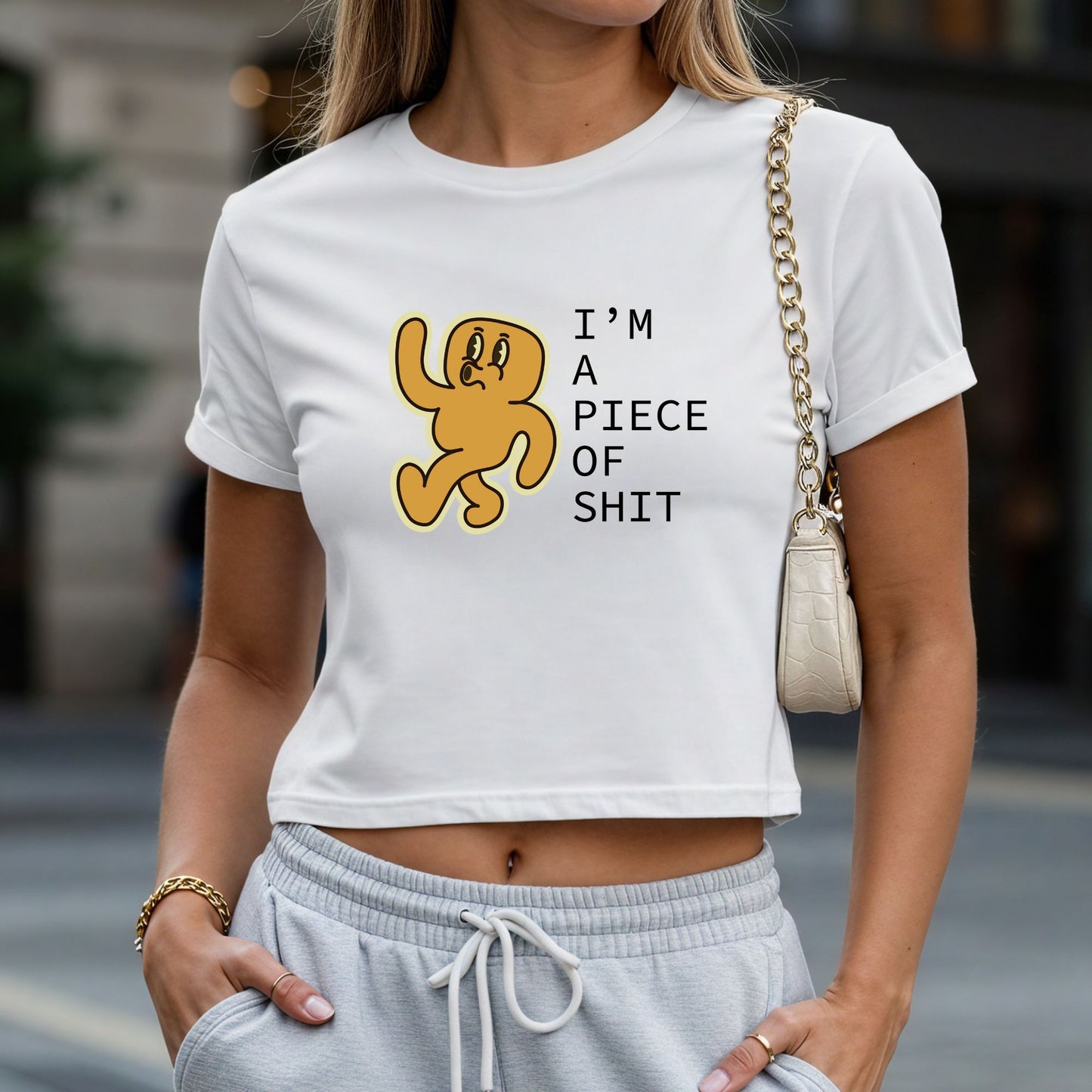 I'm a Piece of Shit Crop Top or Racerback Tank