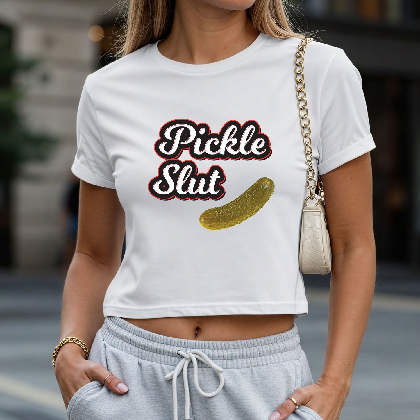 Pickle Slut Crop Top or Racerback Tank