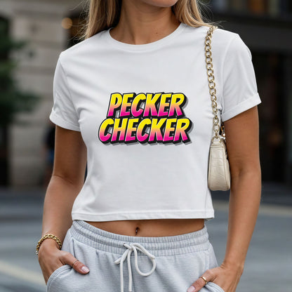 Pecker Checker Crop Top or Racerback Tank