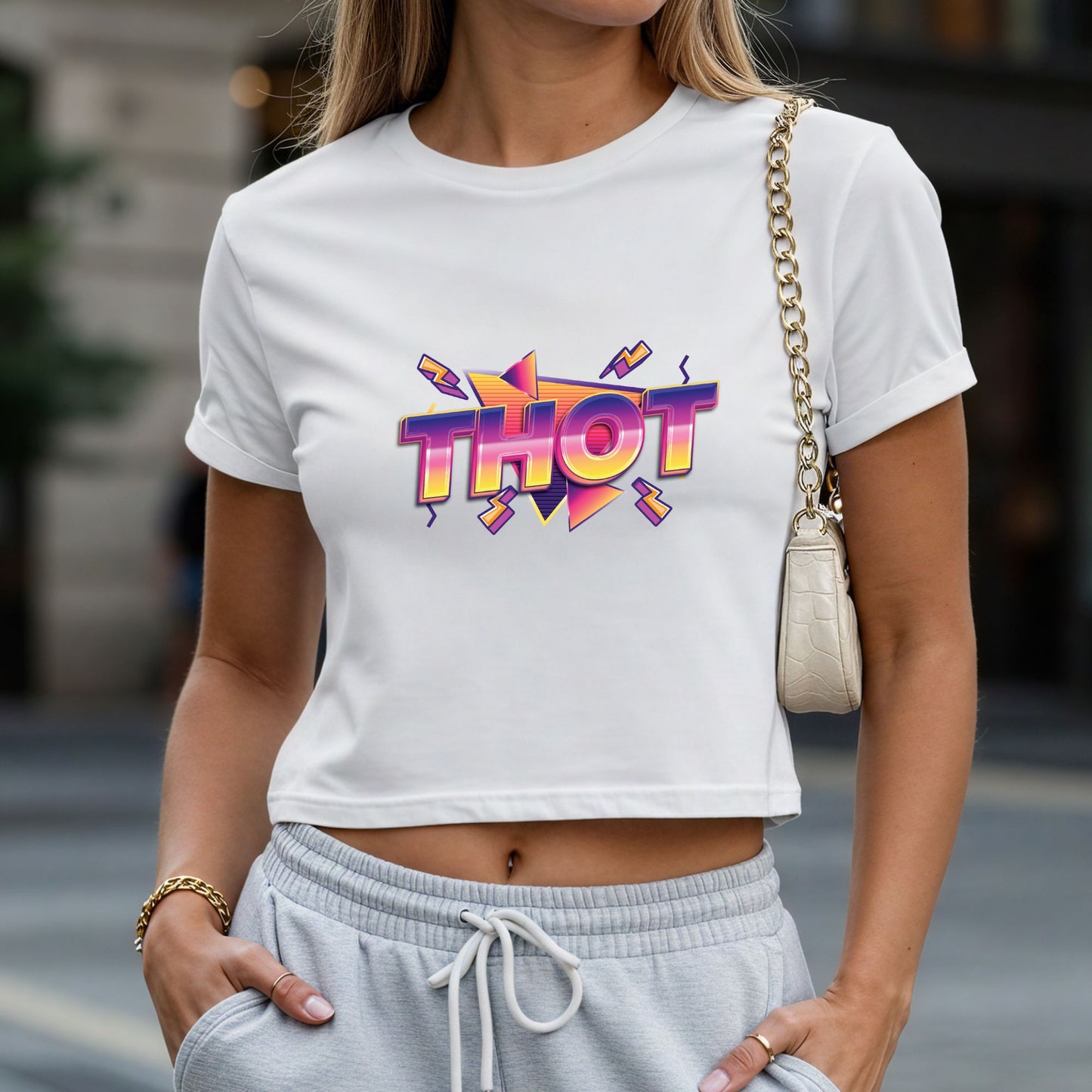 THOT Crop Top or Racerback Tank