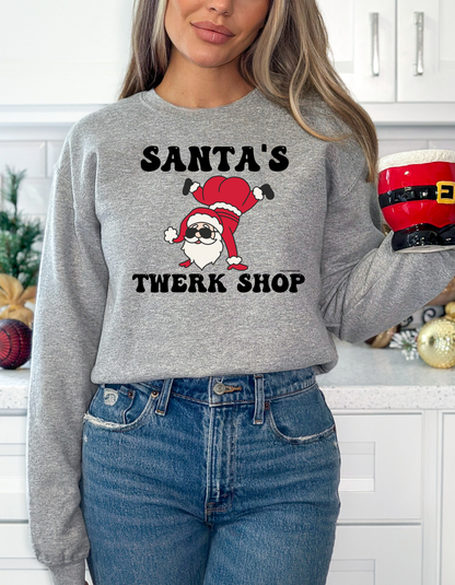 Santa's Twerk Shop Crewneck/Hoodie/Long Sleeve Christmas Stoopid Original