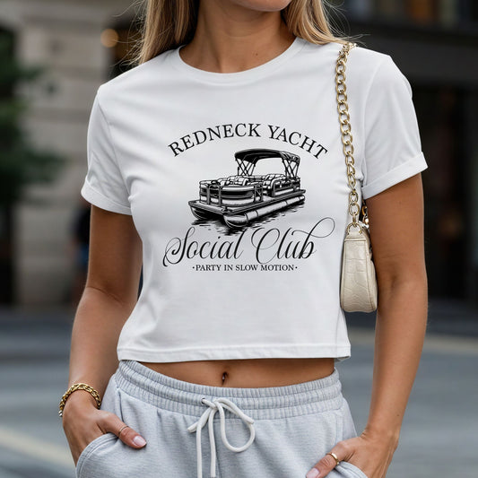 Redneck Yacht Social Club Crop Top or Racerback Tank
