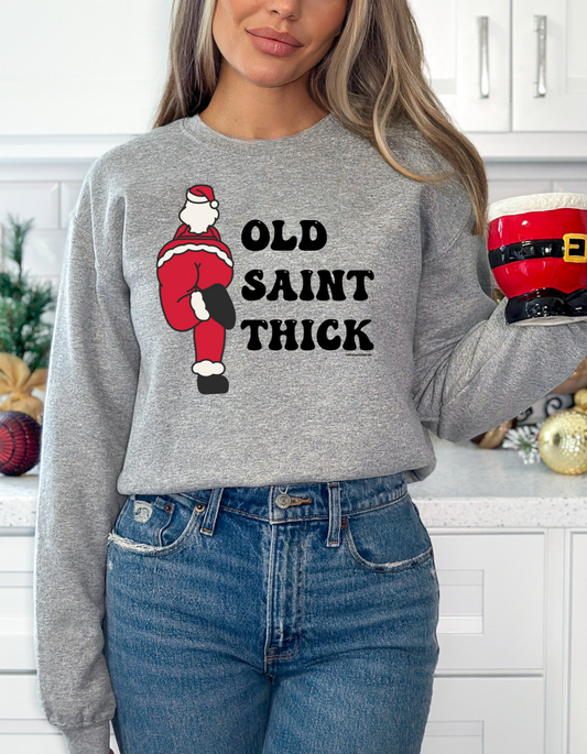 Old Saint Thick Crewneck/Hoodie/Long Sleeve Christmas Stoopid Original