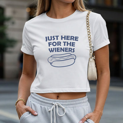 Just Here For the Wieners Crop Top or Racerback Tank