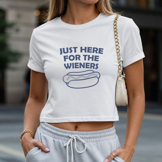 Just Here For the Wieners Crop Top or Racerback Tank