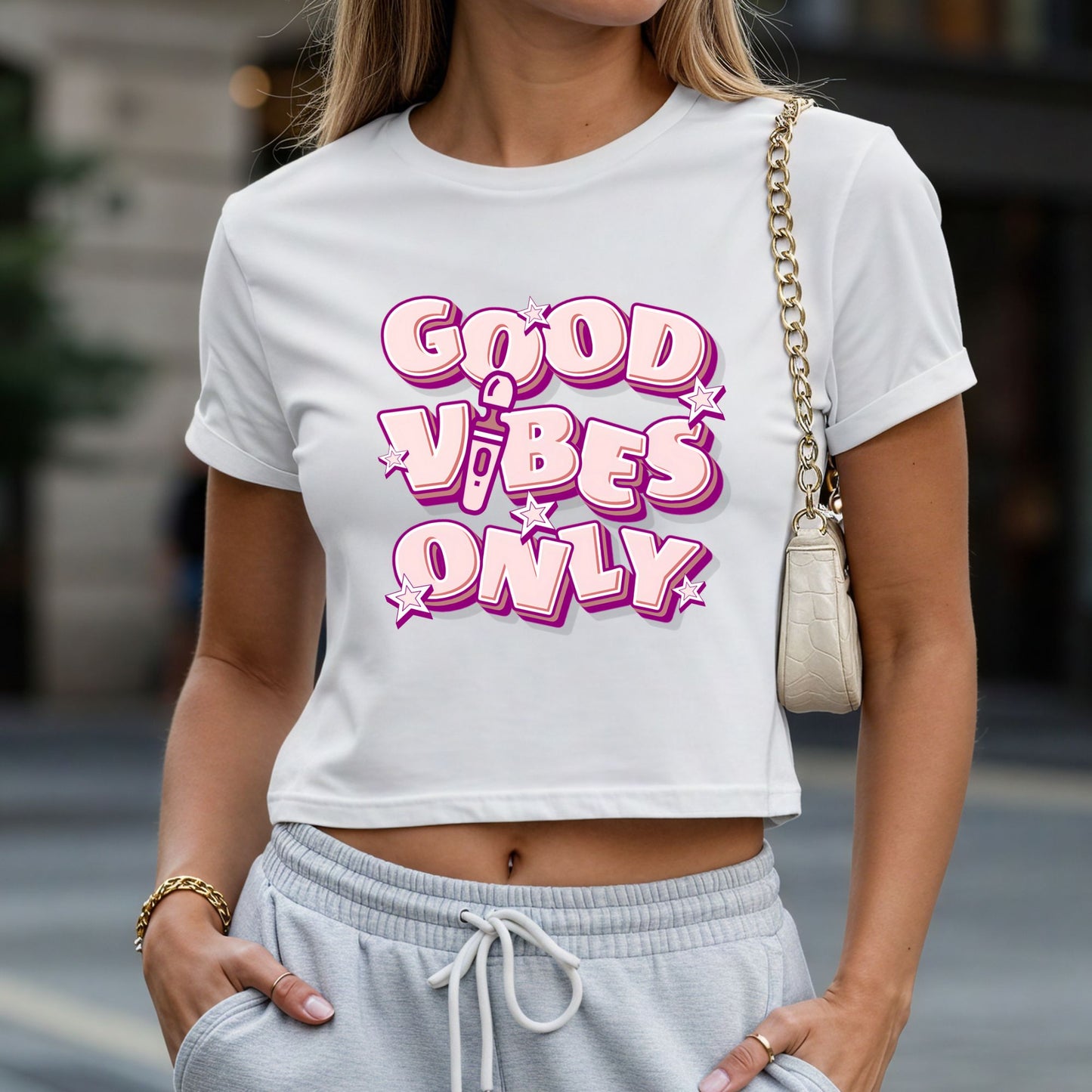 Good Vibes Only Crop Top or Racerback Tank