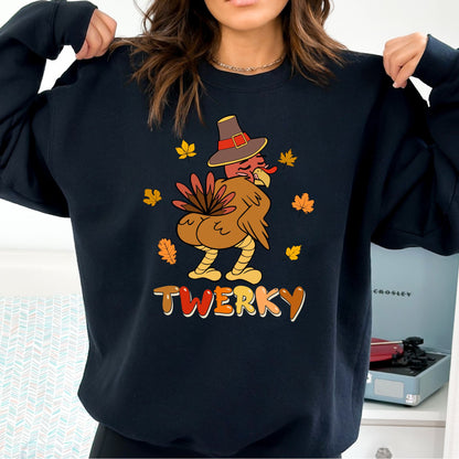Twerky Thanksgiving T-Shirt, Long Sleeve T or Crewneck Sweatshirt
