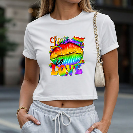 Love Is Love Crop Top or Racerback Tank