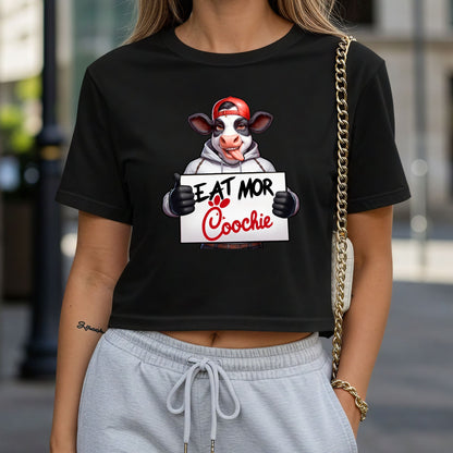 Eat More Coochie Crop Top or Racerback Tank