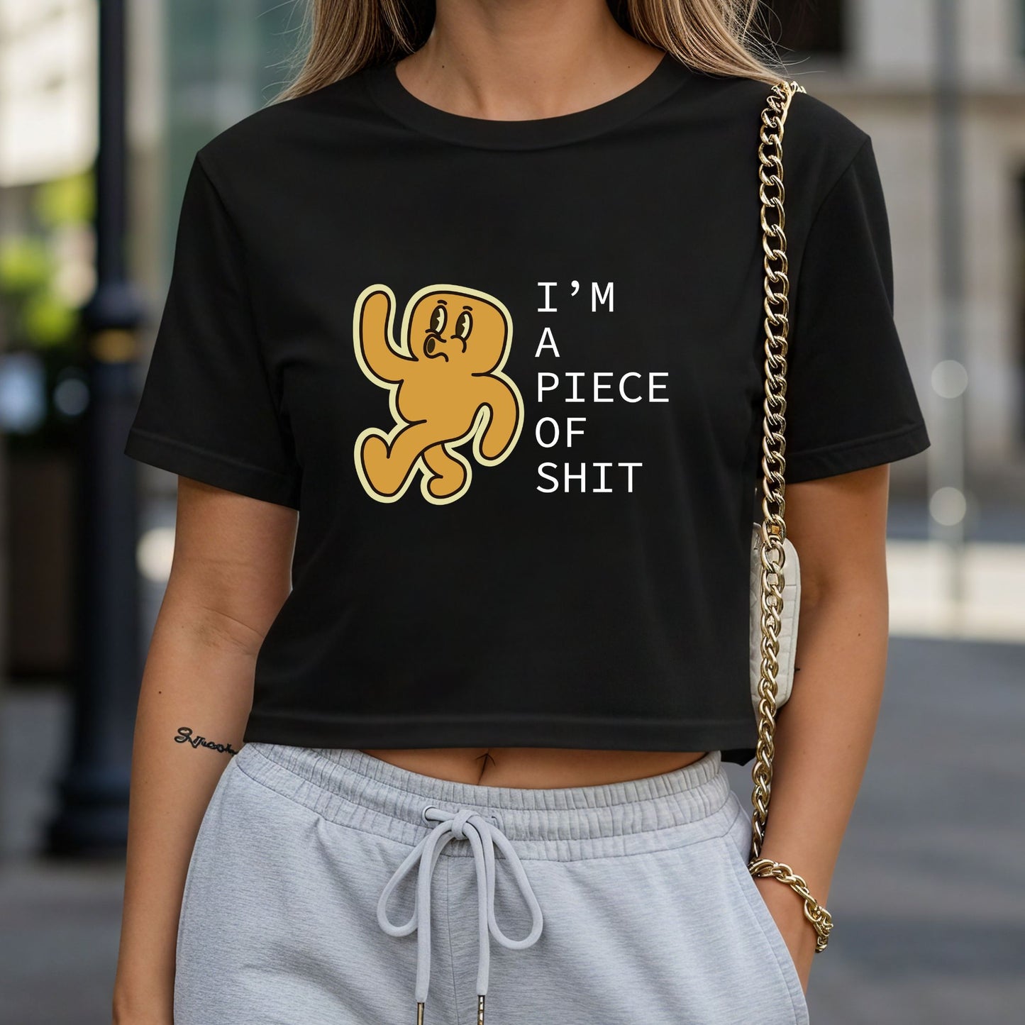 I'm a Piece of Shit Crop Top or Racerback Tank