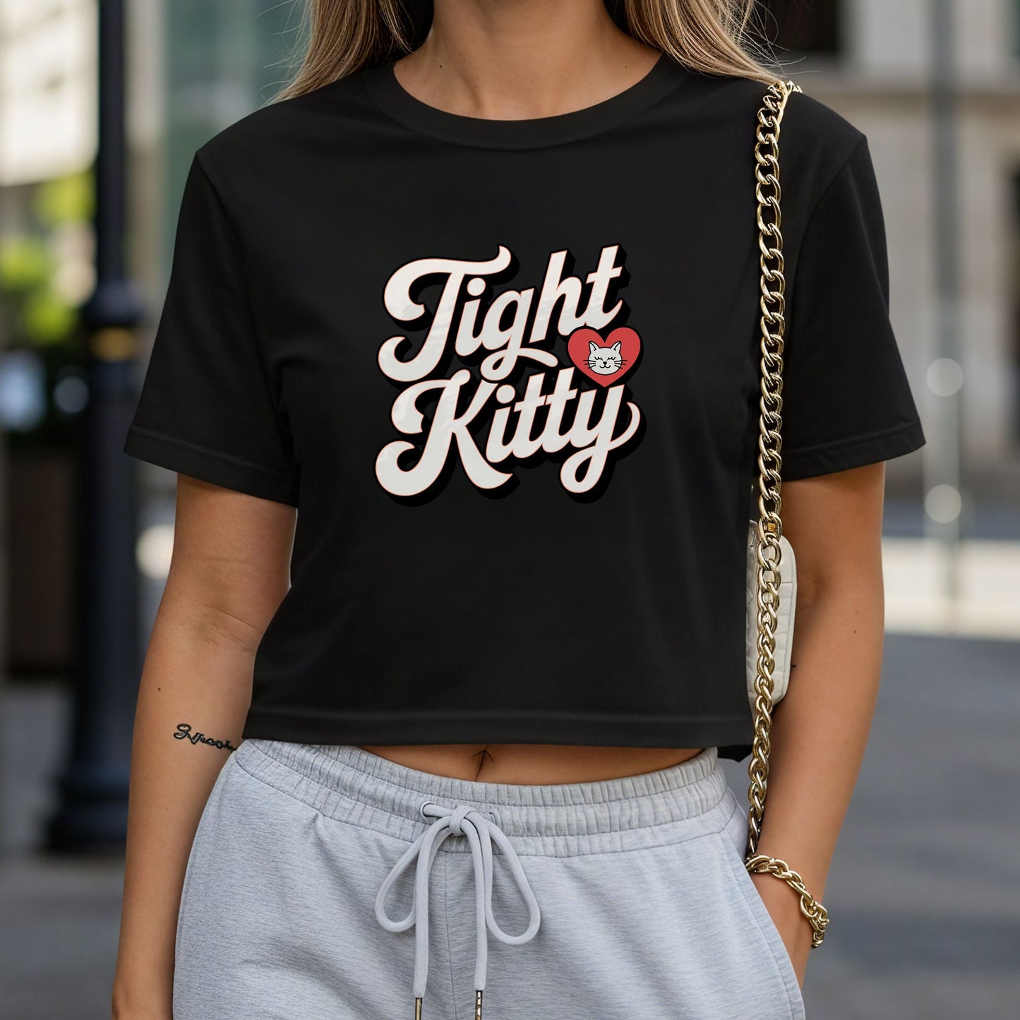 Tight Kitty Crop Top or Racerback Tank
