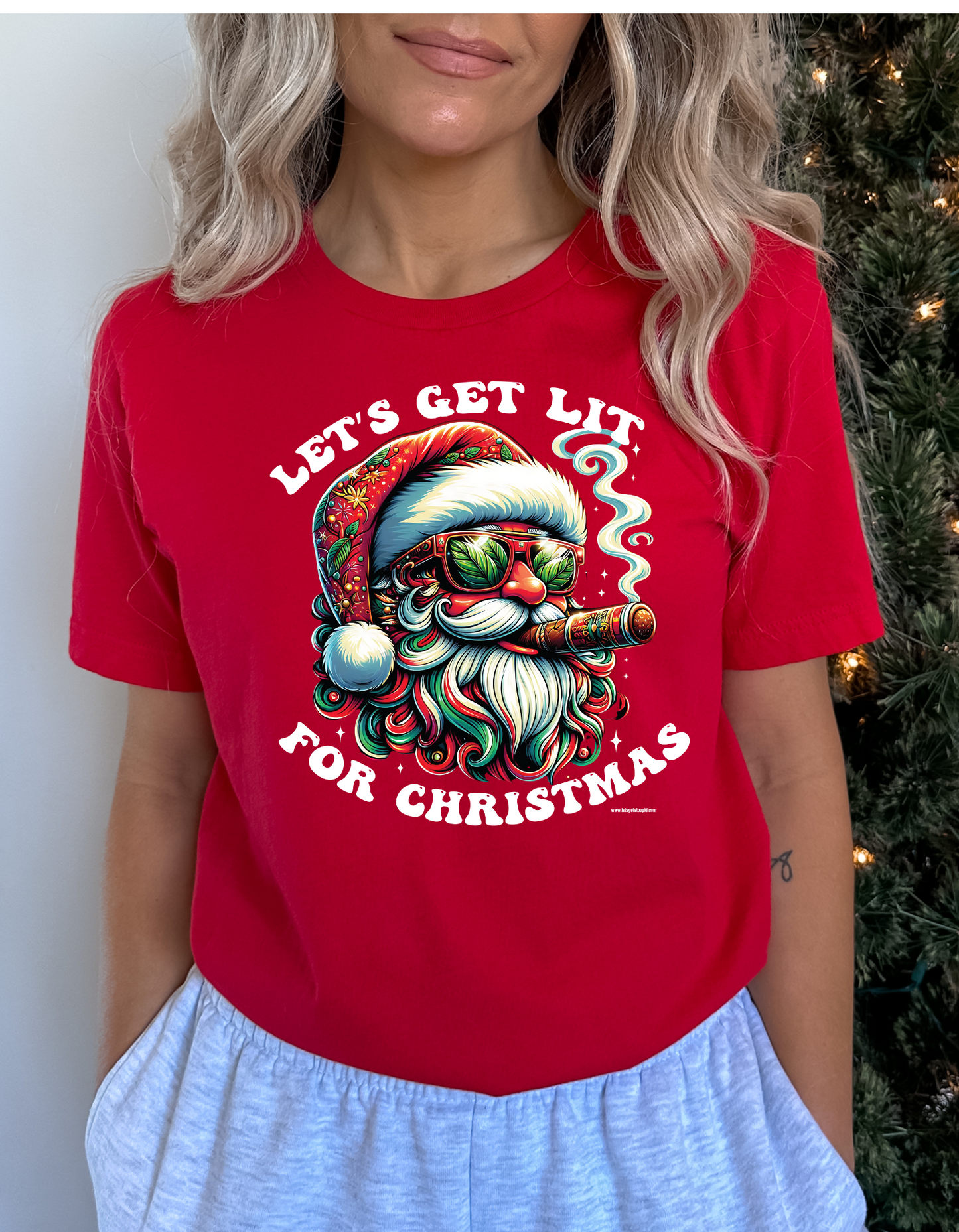 Let's Get LIT For Chirstmas Crewneck/Hoodie/Long Sleeve Christmas Stoopid Original