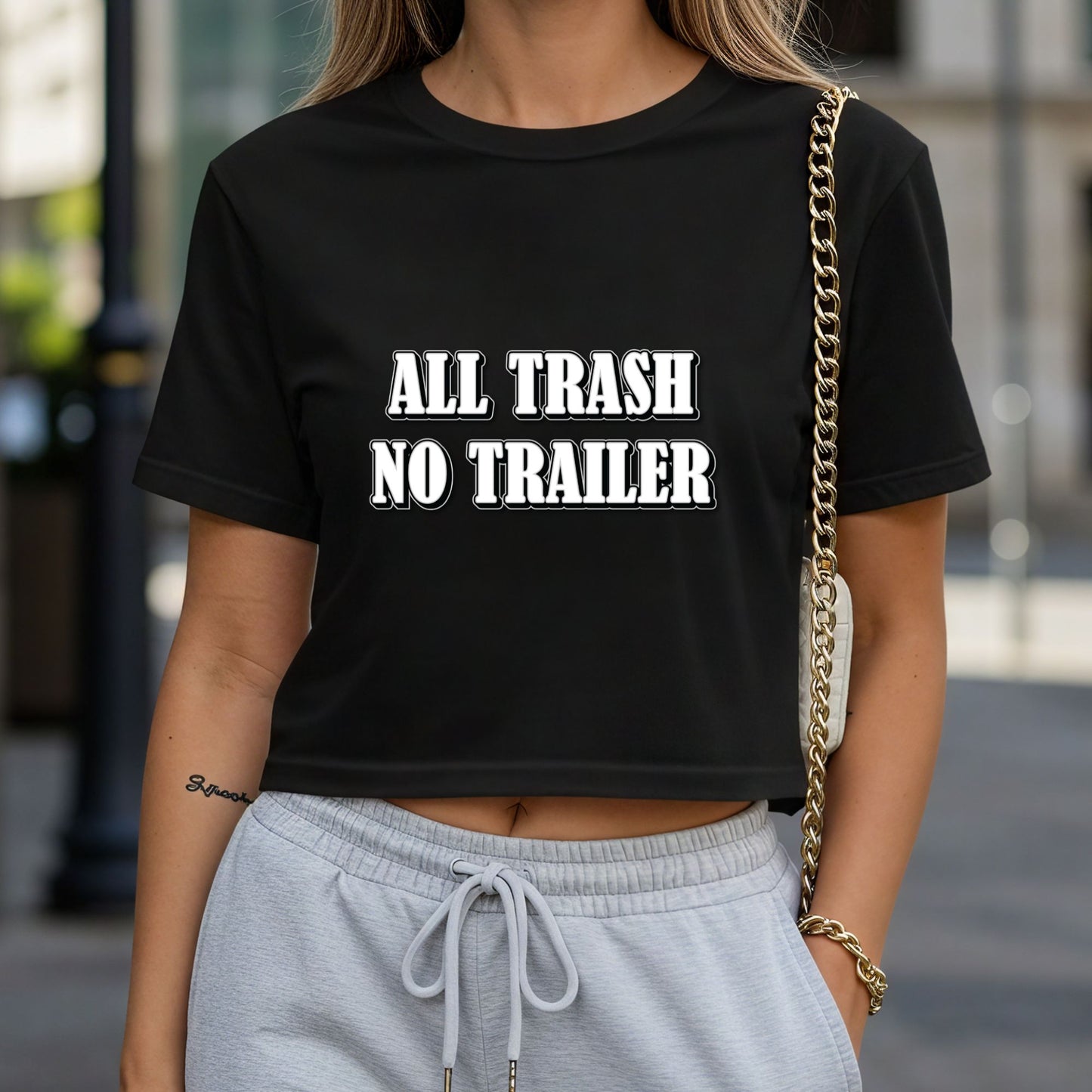 All Trash No Trailer Crop Top or Racerback Tank