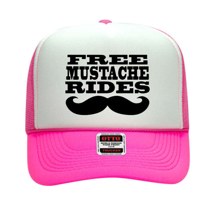 Free Mustache Rides Trucker Hat