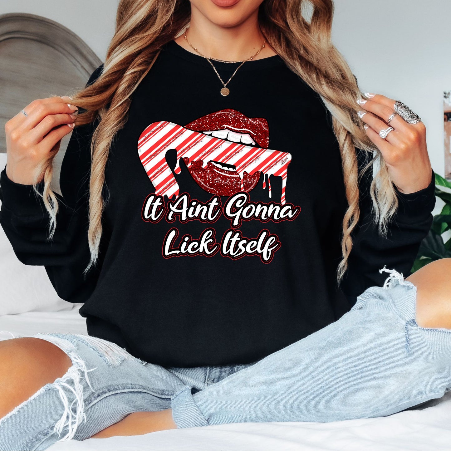 It Aint Gonna Lick Itself Christmas T-Shirt, Long Sleeve T or Crewneck Sweatshirt
