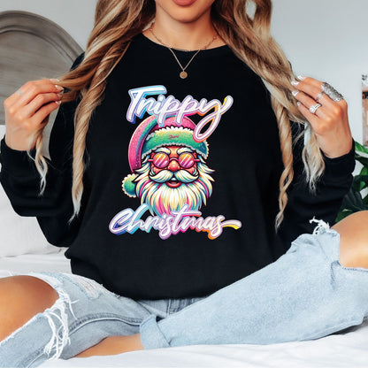 Trippy Christmas T-Shirt, Long Sleeve T or Crewneck Sweatshirt