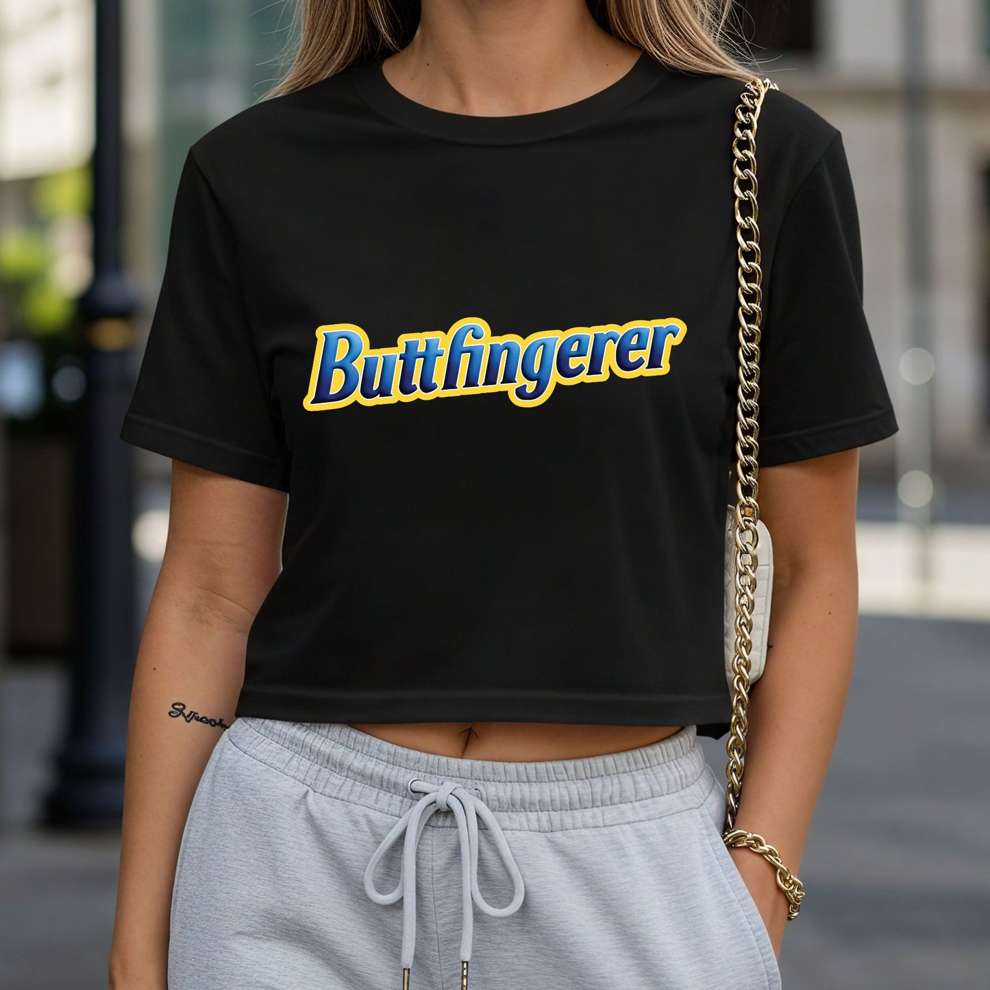 Buttfingerer Crop Top or Racerback Tank