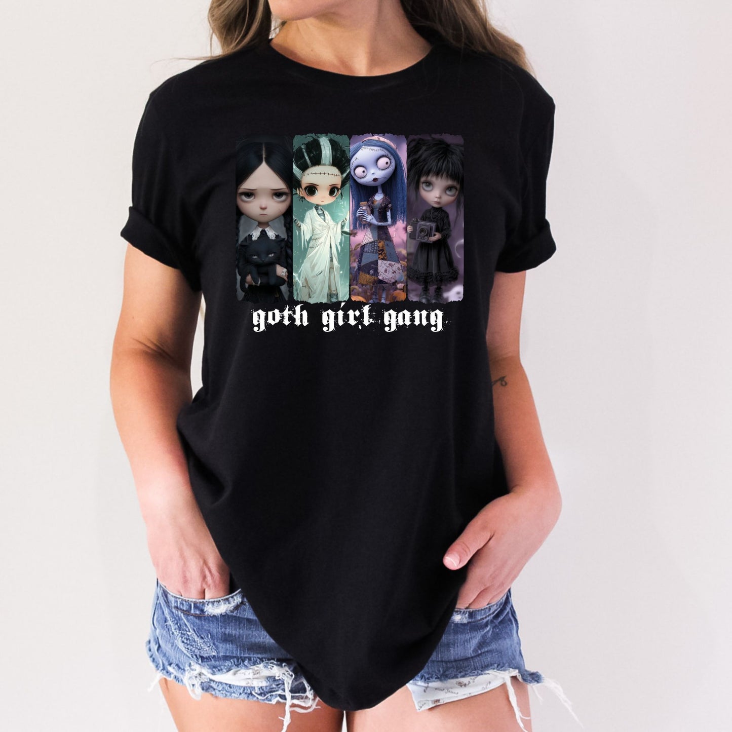Goth Girl Gang Halloween T-Shirt or Crewneck Sweatshirt