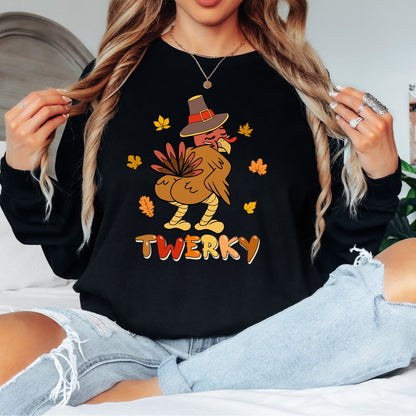 Twerky Thanksgiving T-Shirt, Long Sleeve T or Crewneck Sweatshirt