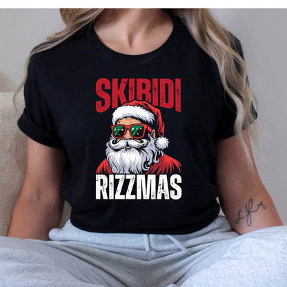 Skibidi Rizzmas T-Shirt, Long Sleeve T or Crewneck Sweatshirt 1