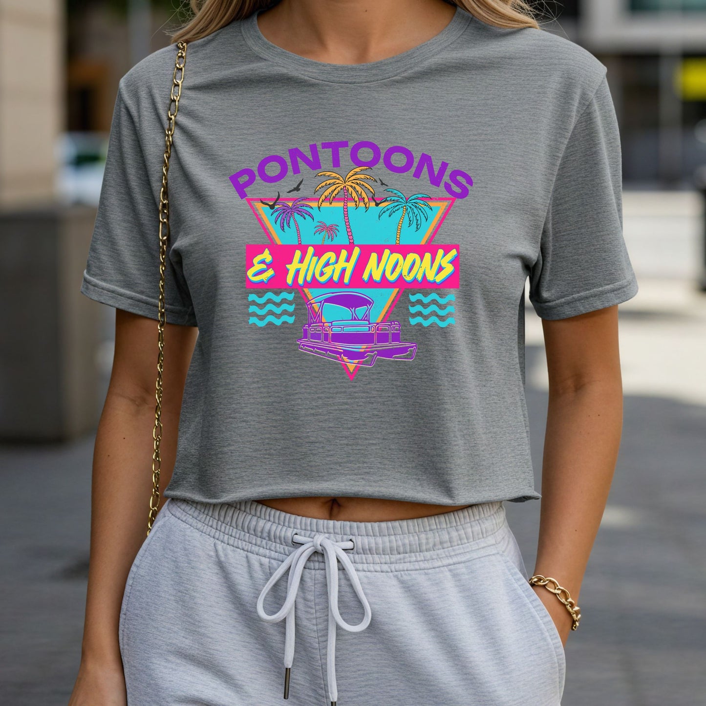 Ponttons and High Noons Crop Top or Racerback Tank