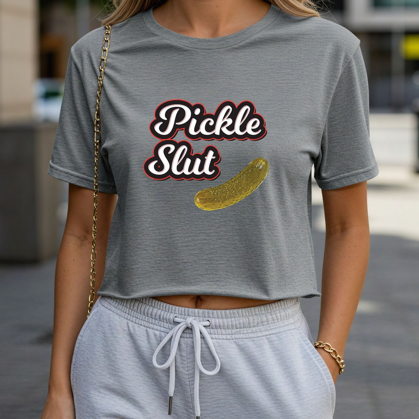 Pickle Slut Crop Top or Racerback Tank