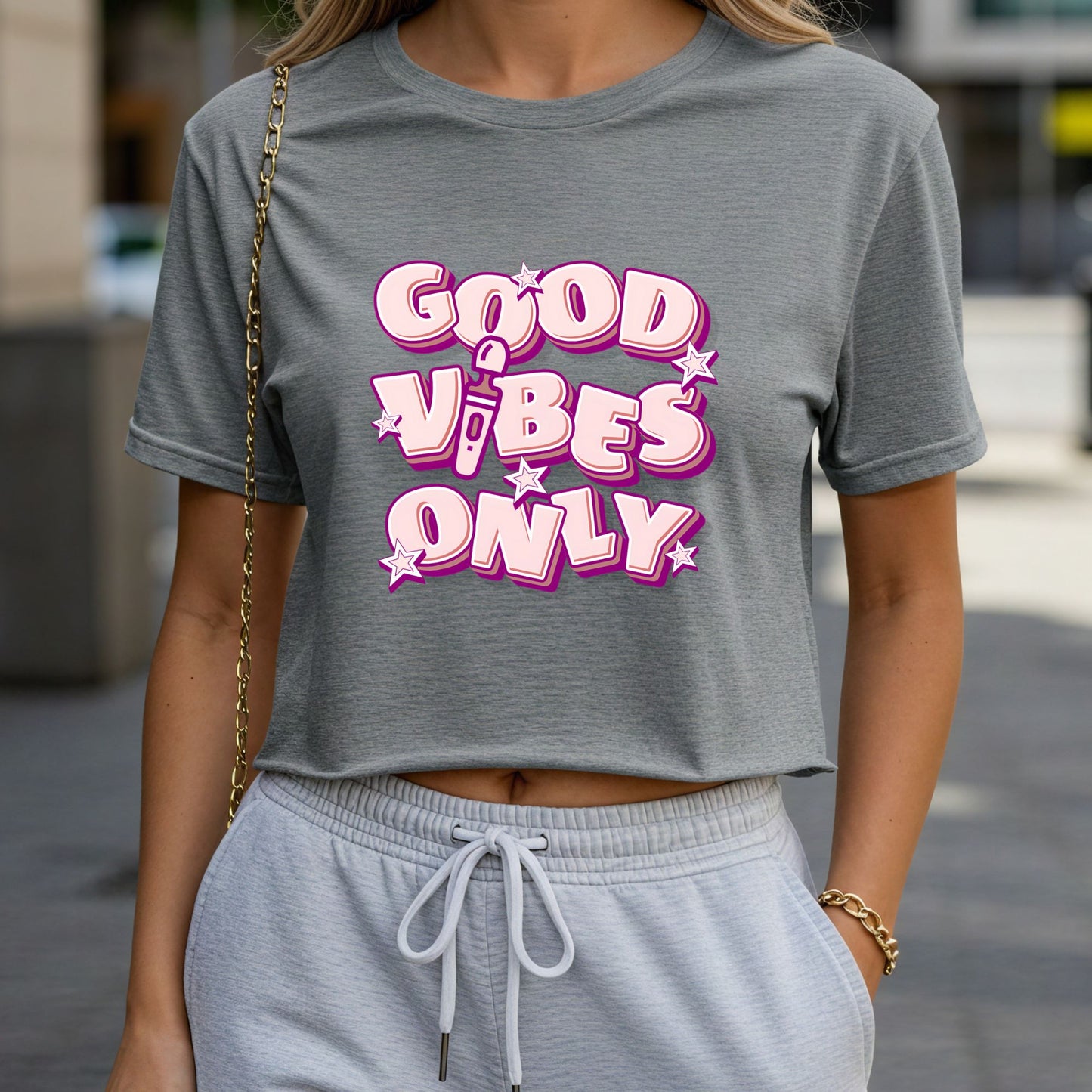 Good Vibes Only Crop Top or Racerback Tank