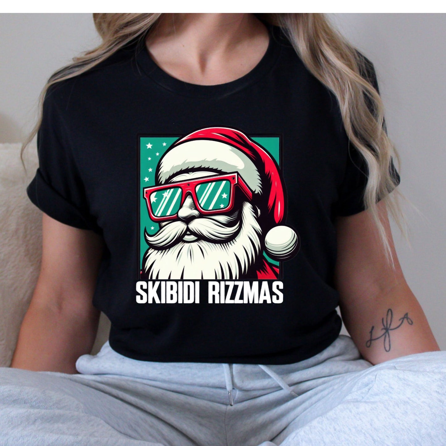 Skibidi Rizzmas T-Shirt, Long Sleeve T or Crewneck Sweatshirt