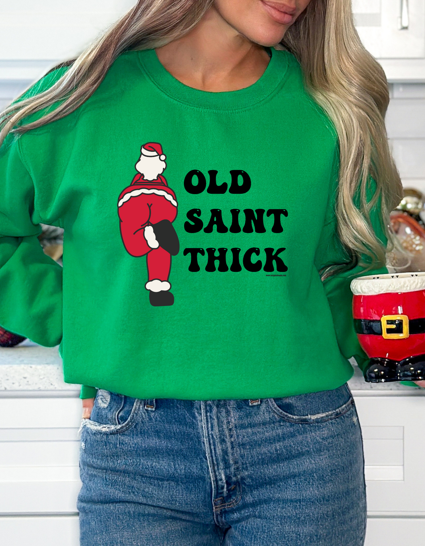 Old Saint Thick Crewneck/Hoodie/Long Sleeve Christmas Stoopid Original