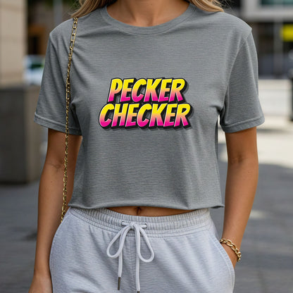 Pecker Checker Crop Top or Racerback Tank