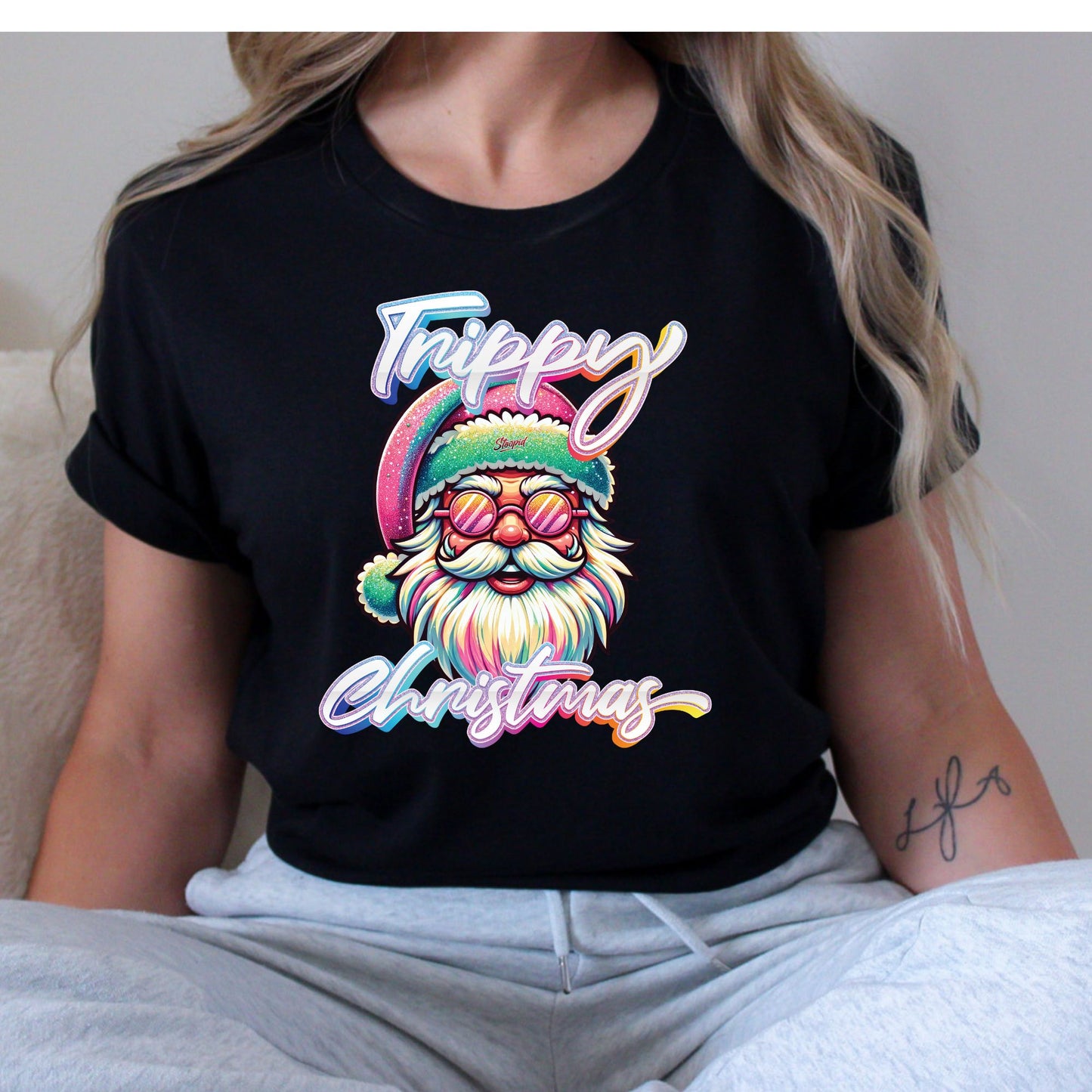 Trippy Christmas T-Shirt, Long Sleeve T or Crewneck Sweatshirt