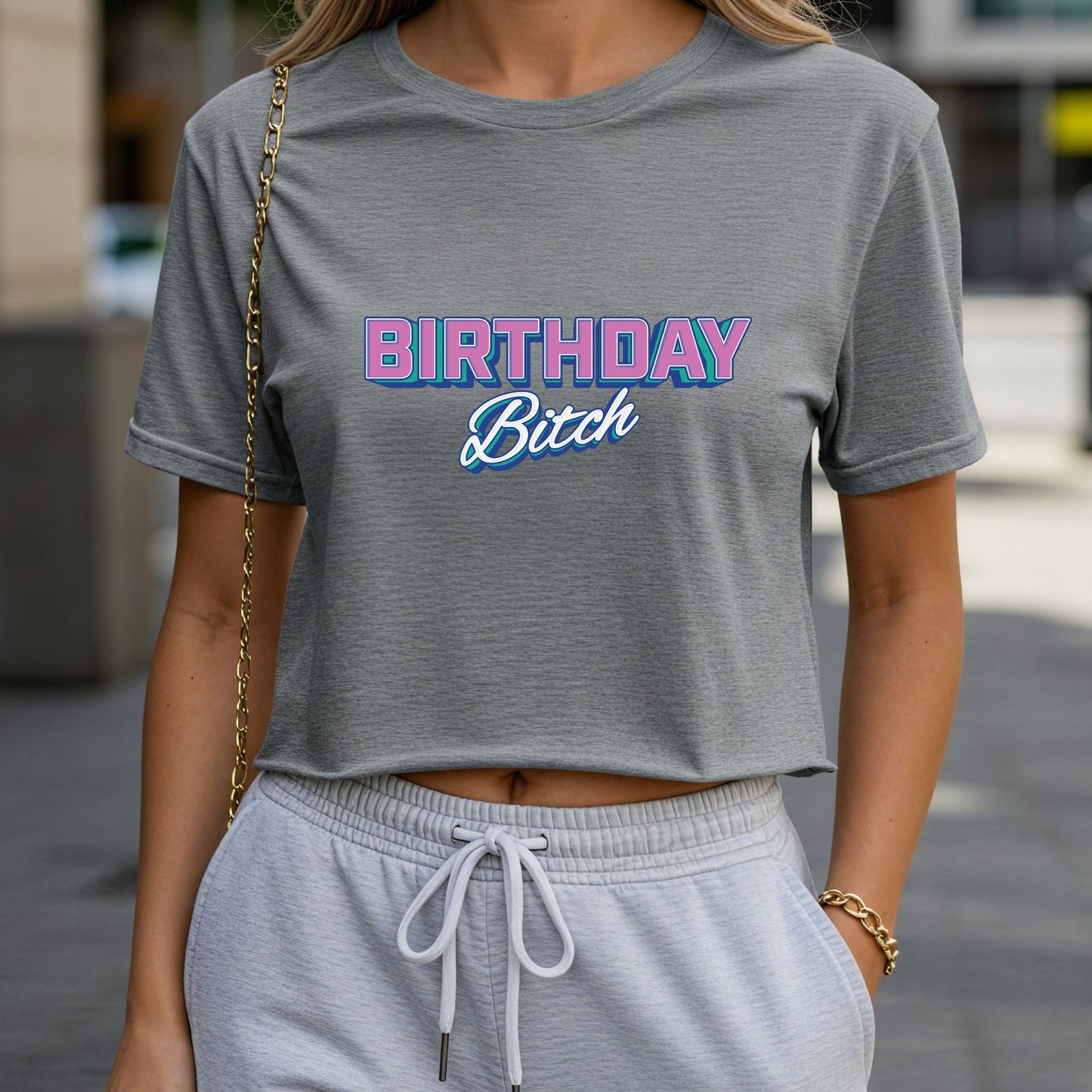 Birthday Bitch Crop Top or Racerback Tank