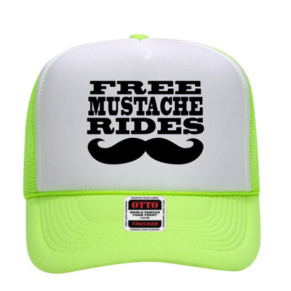 Free Mustache Rides Trucker Hat