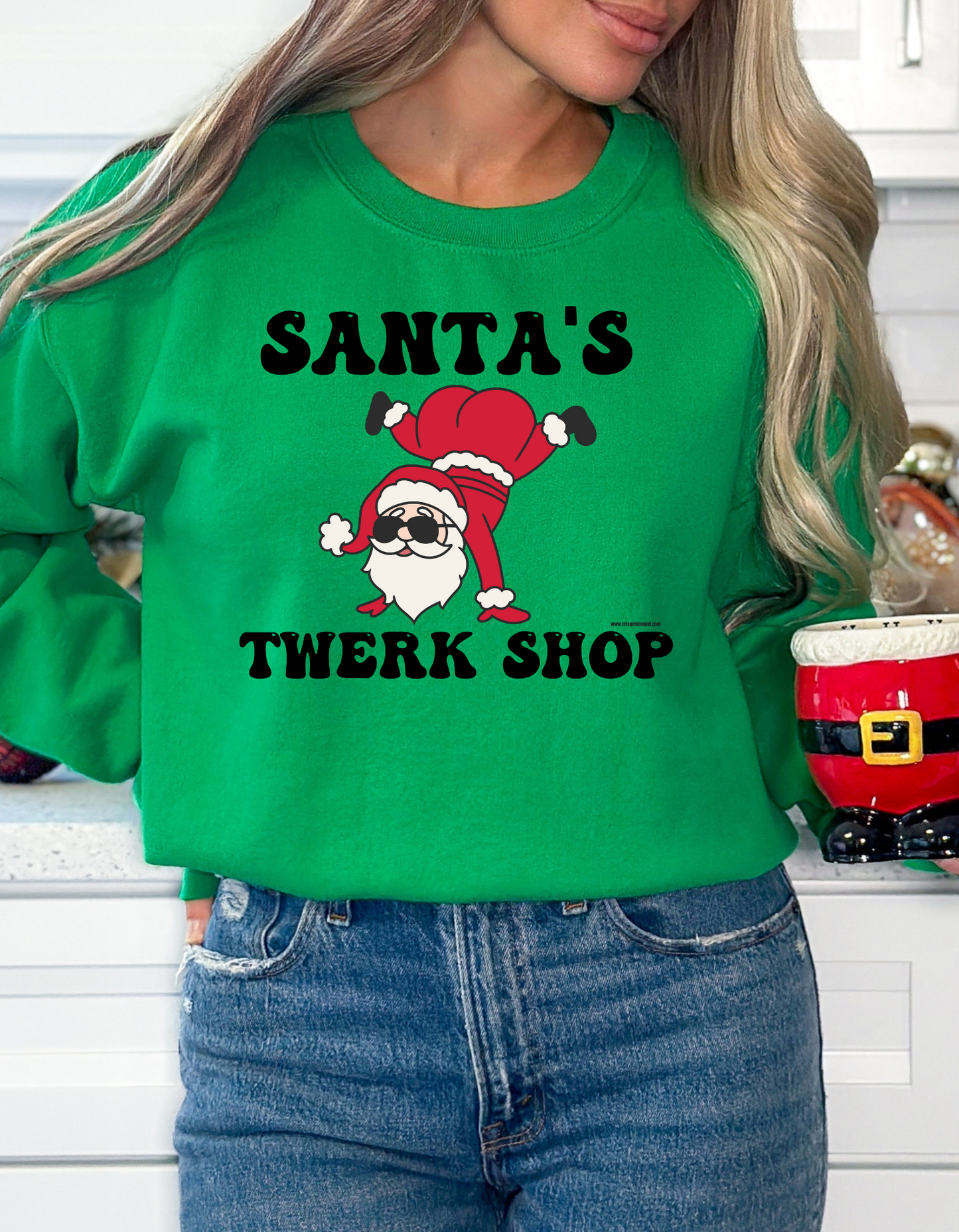 Santa's Twerk Shop Crewneck/Hoodie/Long Sleeve Christmas Stoopid Original