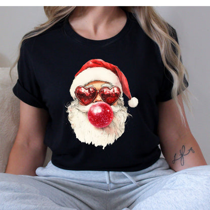 Santa Heart T-Shirt, Long Sleeve T or Crewneck Sweatshirt