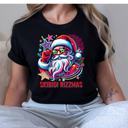 Skibidi Rizzmas T-Shirt, Long Sleeve T or Crewneck Sweatshirt 2