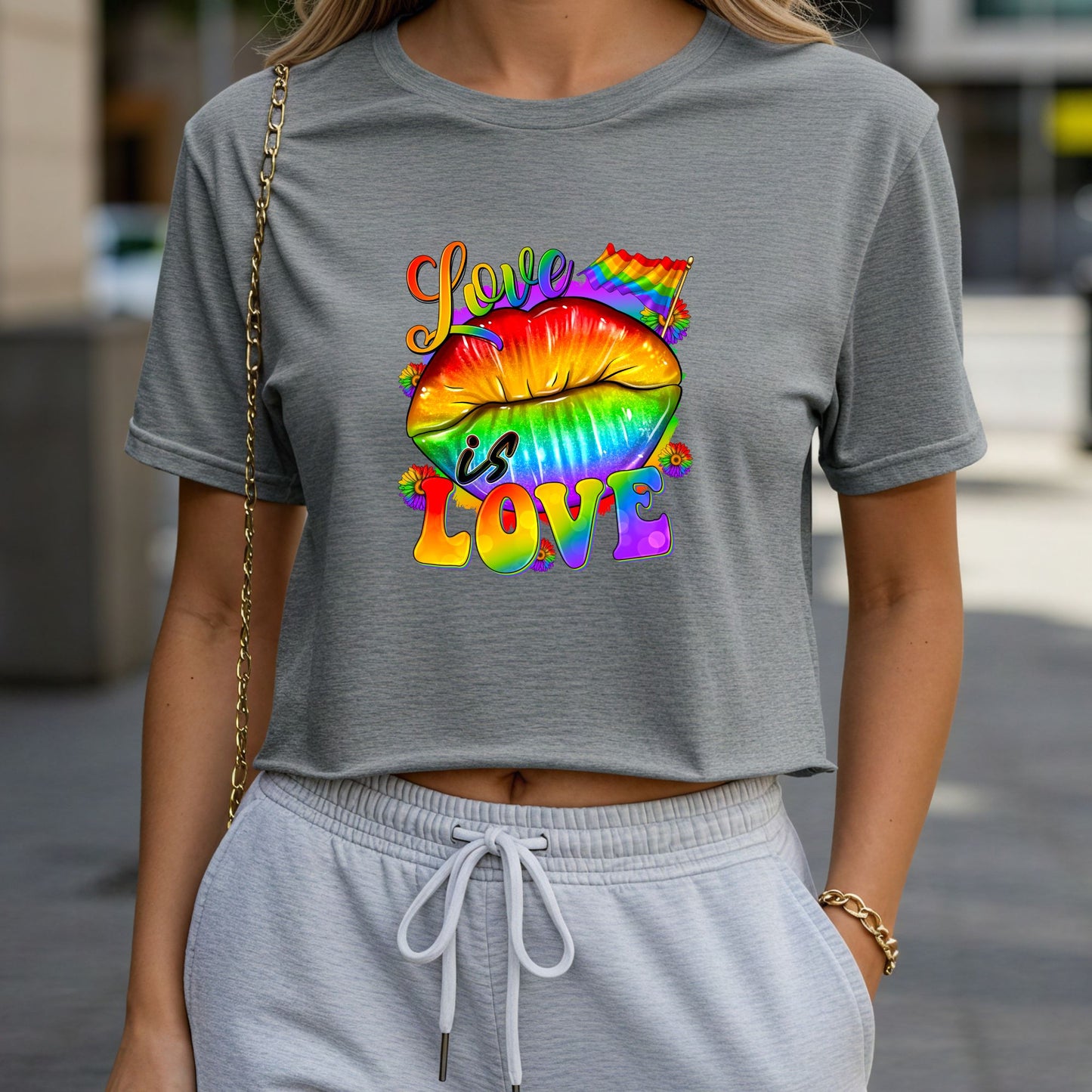 Love Is Love Crop Top or Racerback Tank