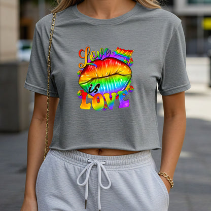 Love Is Love Crop Top or Racerback Tank