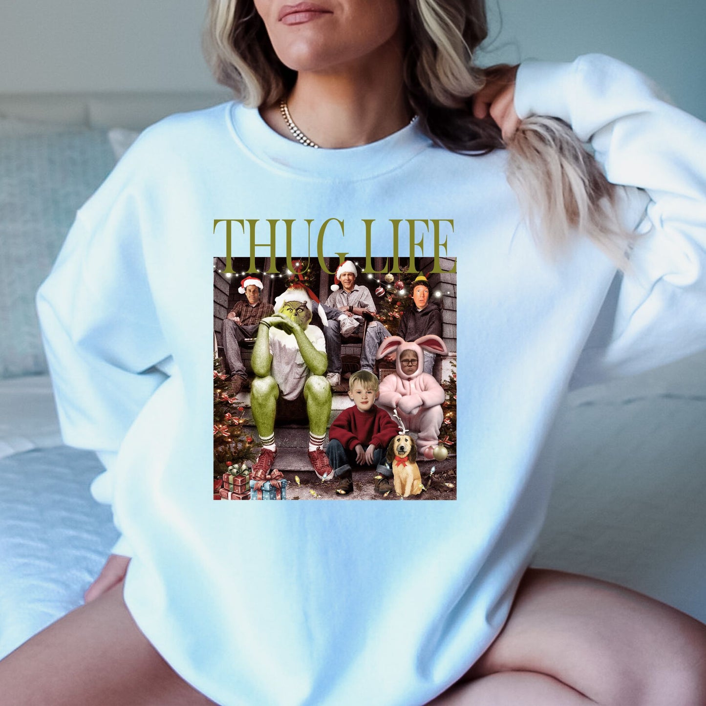 Thug Life Christmas T-Shirt, Long Sleeve T or Crewneck Sweatshirt