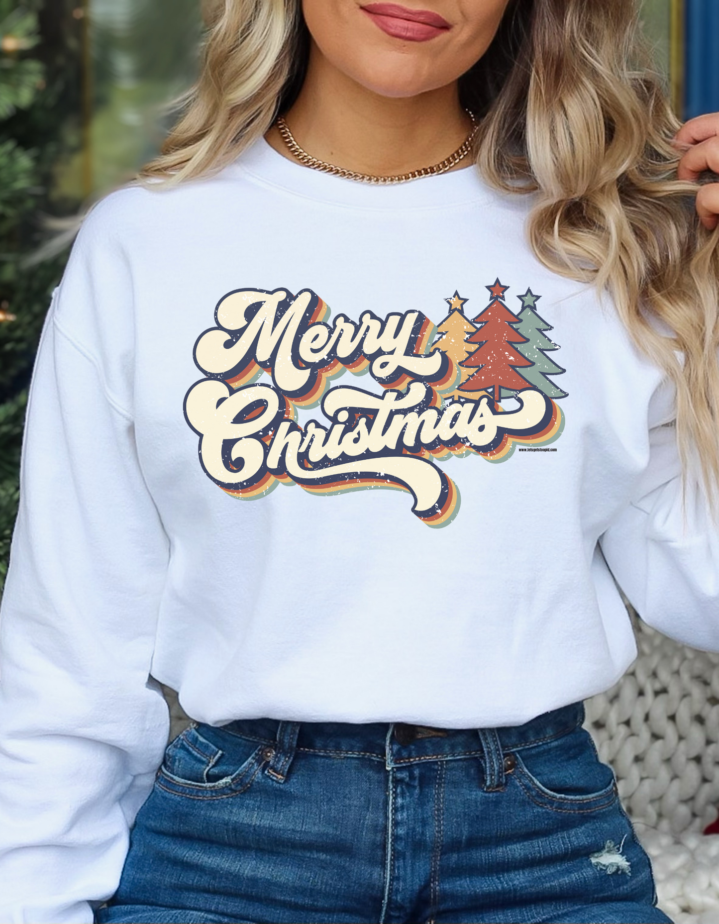 Retro Merry Christmas Crewneck/Hoodie/Long Sleeve Christmas Stoopid Original