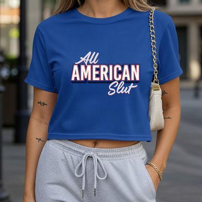 All American Slut Crop Top or Racerback Tank