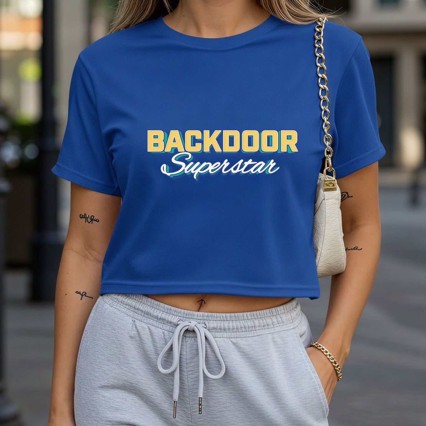 Backdoor Superstar Crop Top or Racerback Tank