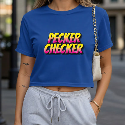 Pecker Checker Crop Top or Racerback Tank